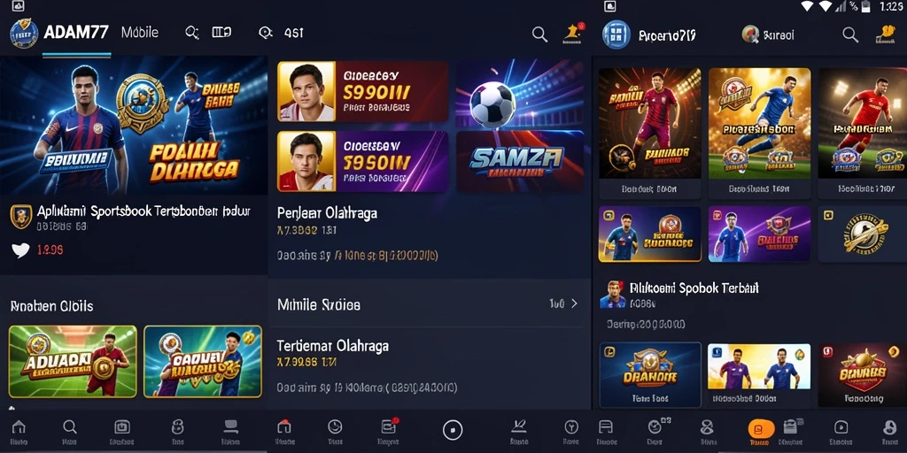 Tampilan menarik dari gameplay ADAM77 dengan taruhan olahraga.