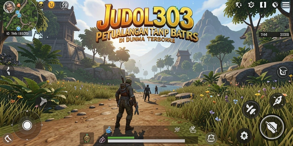 Screenshot gameplay JUDOL303 yang menampilkan eksplorasi dunia terbuka.