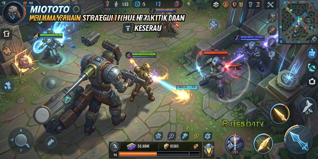 Screenshot MIOTOTO menampilkan aksi pertempuran strategi yang seru dan mendalam.