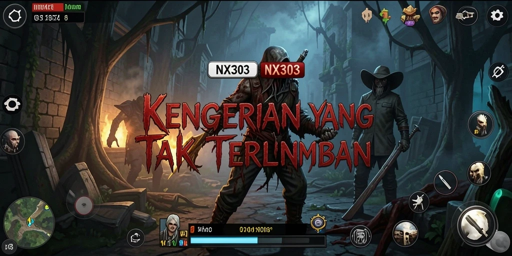 Tampilan gameplay NX303 yang menakutkan dan mendebarkan.
