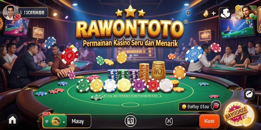 Screenshot gameplay RAWONTOTO menunjukkan pengalaman bermain Kasino yang menarik.