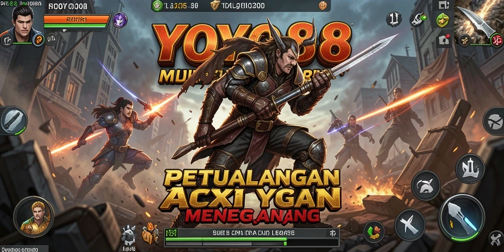 Menampilkan aksi intens dalam gameplay YOYO88.